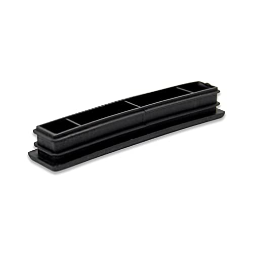 Image of Flyshop 8 Pack Black Chair Glide Inserts Plastic Plugs Rectangle Pipe Tubing End Caps 20 x 100 mm, 13 /16 inch x 4 inch