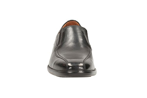Image of Clarks Men's Gosworth Step Black Leather Formal Shoes - 10 UK