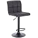 WOLTU® Barhocker BH112an-1 1er Set Barstuhl Tresenhocker Bistrohocker Designer Hocker mit Rückenlehne, Kunstleder in Antiklederoptik höhenverstellbar drehbar Stahl Anthrazit