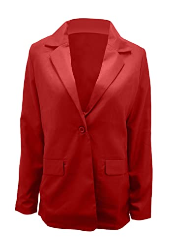 DIACACY Womens Casual Lapel Long Sleeve Blazer Open Front Work Jacket Button Solid Color Office Oversize Cardigan4