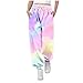 gsatuba Girls Fashion 2026 Baggy Sweatpants for Teen Boys Elastic Waist Tie Dye Sweat Pants Workout Athletic Kids Joggers Multicolor Warm Pants for Girls Size 13 Years