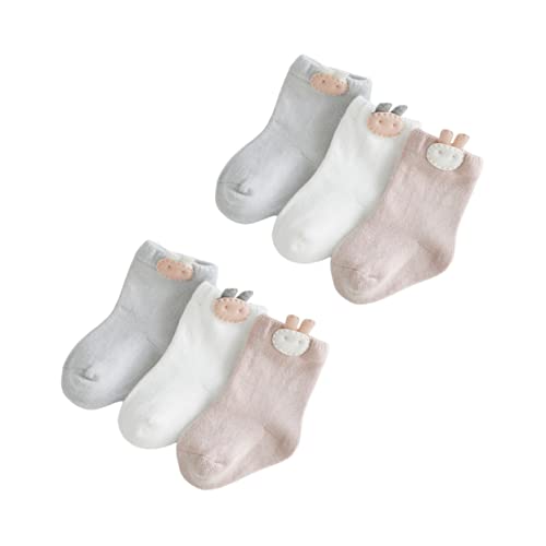 TENDYCOCO Baby Boy/Girl Cotton Socks Cartoon Design Breathable and Comfortable Socks for Boys and Girls 3 S 6-12
