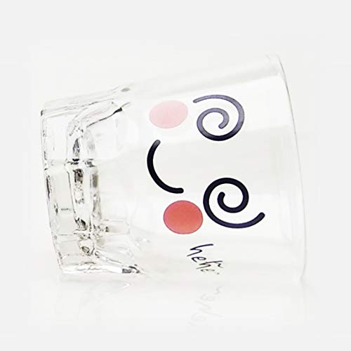 LENITH] Korean Soju Shot Glasses Sets, 1.7 oz, Character Clear Glass, Heart Shaped Glass for Whiskey,Tequila and Liquor. (Characters) - Thumbnail 6