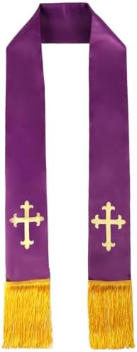 Clergy Stole for Men Church Supplies,Choir Stole with Cross for W...