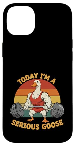 Today I'm A Serious Goose ���t�e�B���O �E�F�C�g �W�� �t�B�b�g�l�X �X�}�z�P�[�X iPhone 14 Plus �p