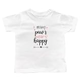 Paw Themed Toddler T-Shirts, Grandson or Granddaughter Present, Kid Shirt, Valentine's (Paw Heart Happy Shirt)