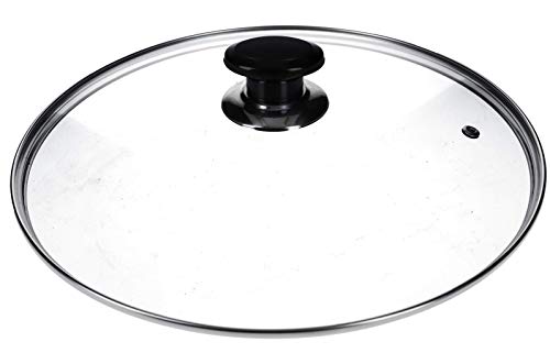 DL-pro 160 mm Diameter Universal Glass Lid with Knob Handle and Stainless Steel Protective Edge Lid for Pots - Image 3