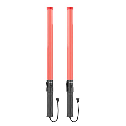 HiGiant 2 Pack 21" LED Traffic Wands, Red, for Parking by HiGiant - Used condition - Image 9
