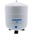 Neo-Pure RO-132 Reverse Osmosis Storage Tank Powder Coated Steel w/Tank Valve Female Elbow 1/4" FPT x 3/8" Quick-Connect (Stainless Steel, 4.5 Gallon)