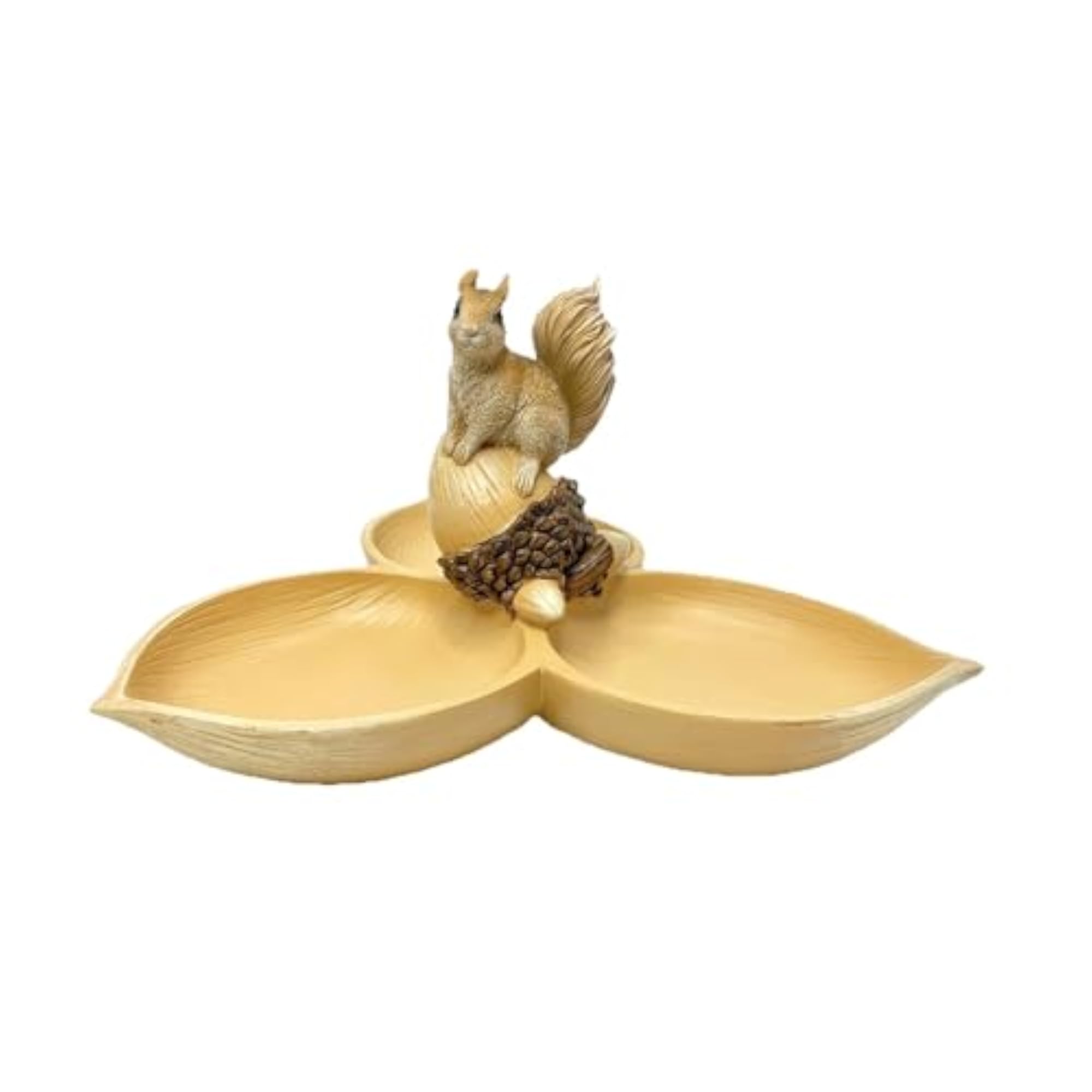 Squirrel Statue Decorative Storage Tray, Brown Accent