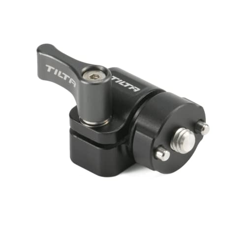Tilta 15mm Rod Holder to 1/4″-20 Adapter (Front Mounted), Universal Design, Lightweight & Durable, Rod Support, Front Mounting, Location Pins (Black) | TA-15RH-1420F-B