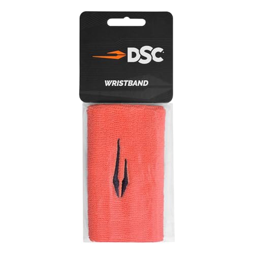 Image of DSC 5-Inch Cotton Sports Wristbands - Extra Long Terry Towel Sweatbands for Cricket, Tennis & Gym - High-Absorbency Athletic Forearm Bands (Peach)