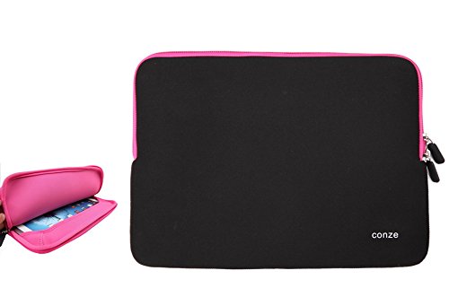 Conze Water-Resistant Neoprene Carrying Sleeve Case Compatible with Fujitsu LIFEBOOK U772 / E734 / S904 4th Gen / T904 in Pink