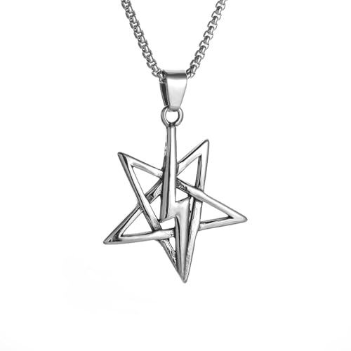 Amulette Anton Levy Église de Satan collier pentagramme idée cadeau homme