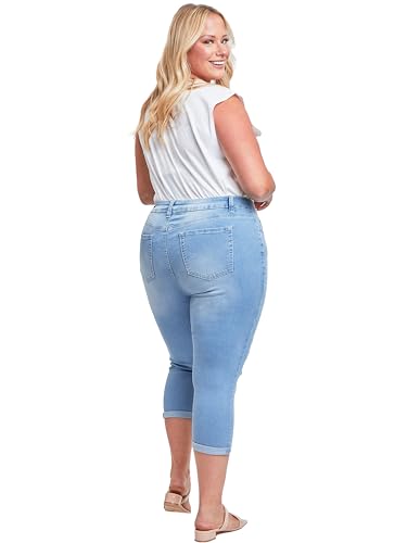 YMI Royalty for Me Women's Plus Size Essential Cuff Capri4