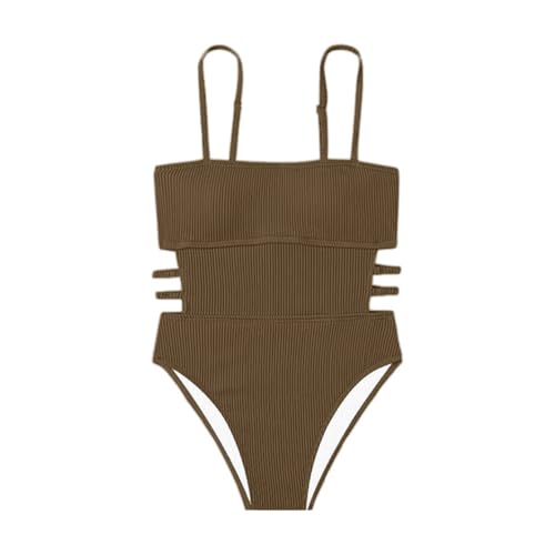 Bikini sólido de playa para mujer en talla grande 5