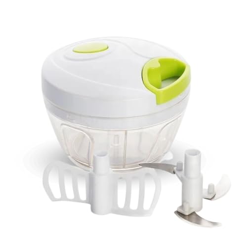 CIRE JRG® | Picadora Manual con Cuerda | 400ml, Acero Inoxidable | Picadora de Verduras Manual | Cortador de Cebolla | Trituradora de Alimentos manual