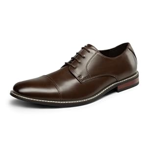 Bruno Marc Men’s Dress Shoes Cap-Toe Lace Up Derby Shoes Formal Oxford Shoes
