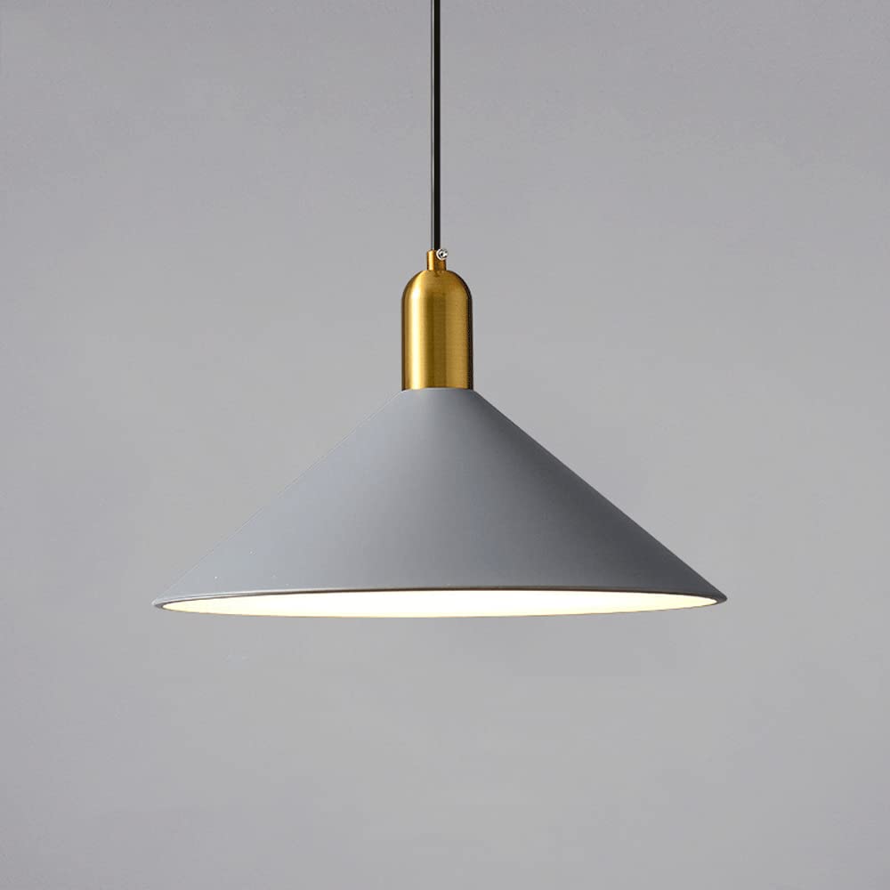 SYAXVOM Postmodern Wrought Iron Chandelier - Adjustable Height Pendant Lamp for Living Room, Bedroom, and Corridor(Grigio)