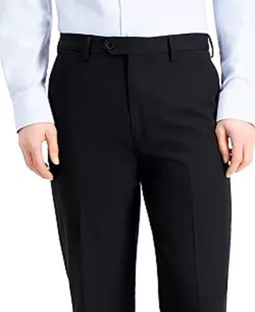 Nautica Mens Modern fit Dress Pants 36/32 Black Solid Stretch4