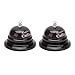 Stainless Steel Service Bell 2 - Pack | Audible Distinct Ring for Hotels/Restaurants/Offices | Polished Glossy Finish with Secure Grip Base | Classic Design Call Bell for Home (Coffee)
