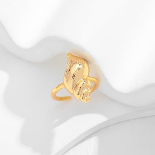 Bagues dorées et réglables en forme d'étoile de mer bijoux d'été empilables femme