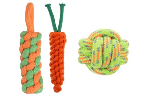 Image of Tail Dog Toys + Dog Chew Toys + Puppy Teething Toys + Rope Dog Toy + Dog Toys for Small to Medium Dog Toys + Dog Toy Pack + Tug Toy + Dog Toy Set + Washable Cotton Rope for Dogs (PACK OF 15PCS)