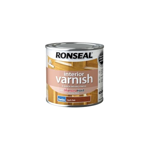 Ronseal RSLIVSDO250 250ml Quick Dry Satin Interior Varnish - Dark Oak