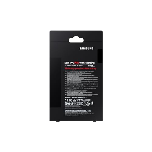 Samsung Memorie MZ-V9P4T0C 990 PRO SSD Interno con Dissipatore di Calore da 4TB, compatibile con Playstation 5, PCIe Gen 4.0 x4 NVMe M.2 - Hdd - Immagine 5