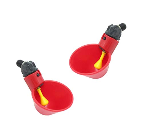 Hffheer Dispensador automático de Agua para Aves de Corral, de 10 Piezas, de plástico, para bebederos de Pollo, dispensador de Agua para jaulas para Pollos