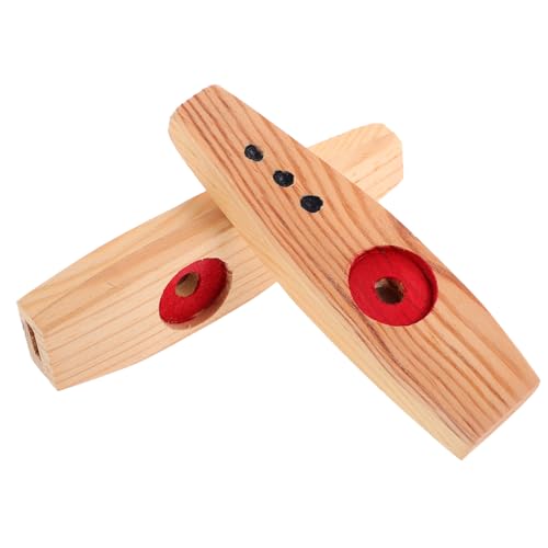 Holibanna 2pcs Small Wooden Kazoo Musical Instruments for and Performance for Beginners Portable Music Entertainment for Adults