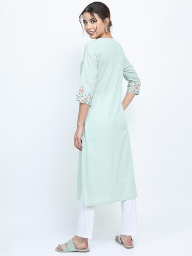 Image of Vishudh Women's Kurta | Regular Fit | Trendy Ethnic Top for Everyday Comfort