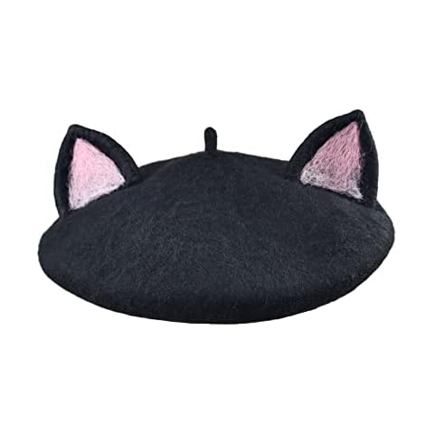 Zasy Cat Ears Handmade Beret Cover