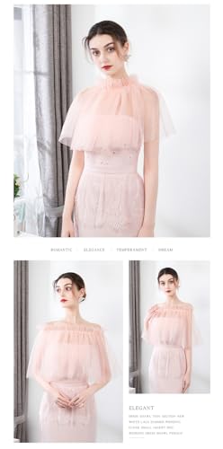 Women's Shawls and Wraps for Evening Dresses Tulle Wedding Bridal Scarf4