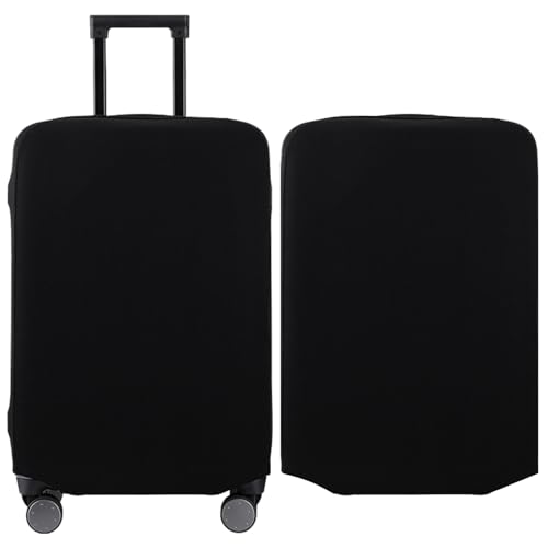 Oungy 2 Stück Kofferhülle Kofferschutzhülle Elastisch, Kofferhülle Kofferschutzhülle L 25-29 Zoll Koffer Schutzhülle mit Reißverschluss Waschbar Kofferbezug Schutzhuelle Luggage Cover(Schwarz)