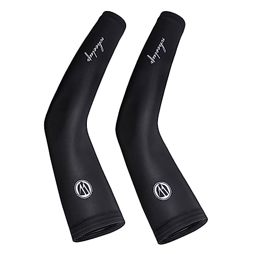 POPETPOP 1 Par Mangas De Seda Con Protección Solar Manga De Sol Cubre Brazos Para Mujer Calentadores De Brazos Mangas De Brazo Manga Del Brazo Mangas De Sol Uv Equipo De Ciclismo Black