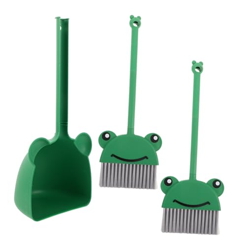 KOMBIUDA Cartoon Kids Broom Set 3pcs Small Cleaning Tools for Toddlers Child-Sized Dustpan Broom Kids Cleaning Supplies
