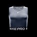 Nike Women's Pro Dri-fit Cropped Tank Top, Smoke Grey/Heather/White