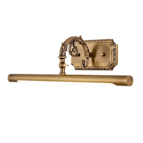 Lámpara de salón estilo granja retro en latón grande para iluminación de cuadros