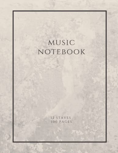 Cahier de musique avec papier portées pour partition et composition