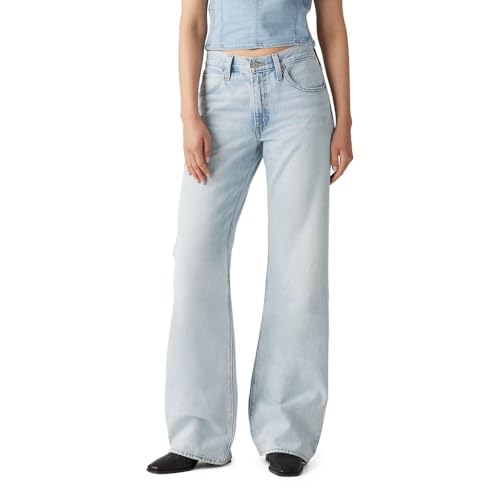 Best Boots with Baggy Jeans: Style Guide 15 Levi's Women's 94 Baggy Bootcut Jeans, (New) Abraided Art, 27
