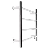 Ejoyous Radiador Toallero Eléctrico Pequeño 150W, Secador de Toallas Baño Radiador Calefacción Acero Inoxidable Toallero Calefactable 54x46x10cm (Enchufe de la UE 220)