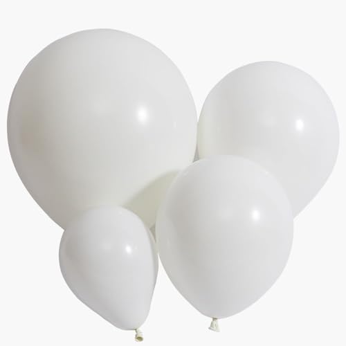 Image of Latex Balloons, 100-Pack Different Sizes 18 12 10 5 Inch Party Balloon Garland Kit (White)