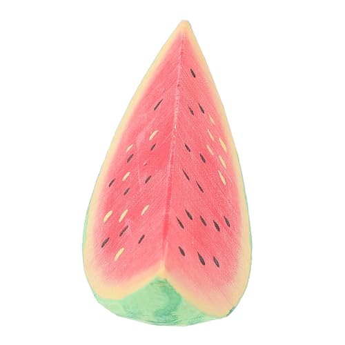 ULDIGI Wooden Watermelon Realistic Fruit Slices Teaching Aid Photography Props Fake Watermelon Slices Fruit Decorations Desktop Fake Watermelon Fake Watermelon Models Watermelon Decor