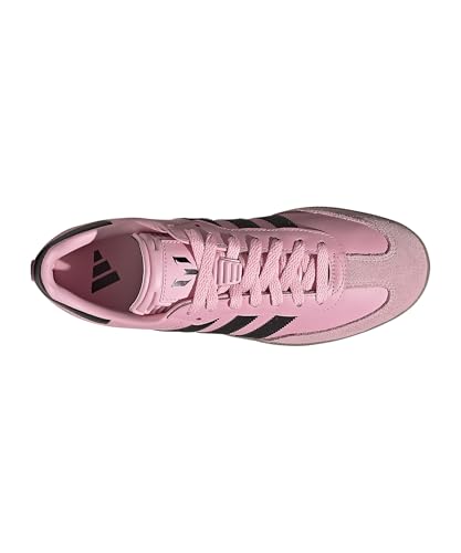 Image of adidas Originals Lionel Messi x Samba Mens Sneakers, Light Pink /Core Black /Gum, Size 9