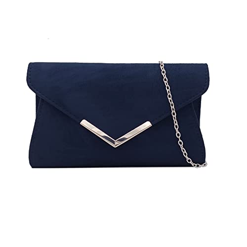 Milisente Bolso de mano para mujer, de ante, azul Cover