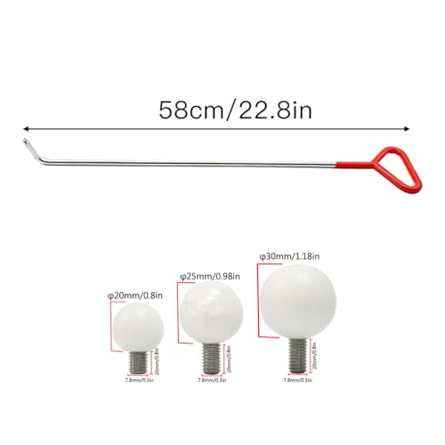 Image of LadyRosian 14PCS Paintless Dent Repair Kits Dent Repair Rods Stainless Steel Tools with Accessory for Car Auto Body Dents Hail Damage Removal Set
