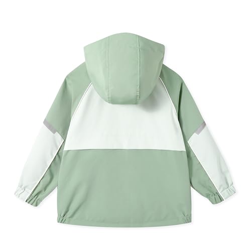 Image of Miipat Toddler Girls Rain Jacket Lightweight Waterproof Hooded Jackets Little Kids Windbreaker Outerwear Raincoats