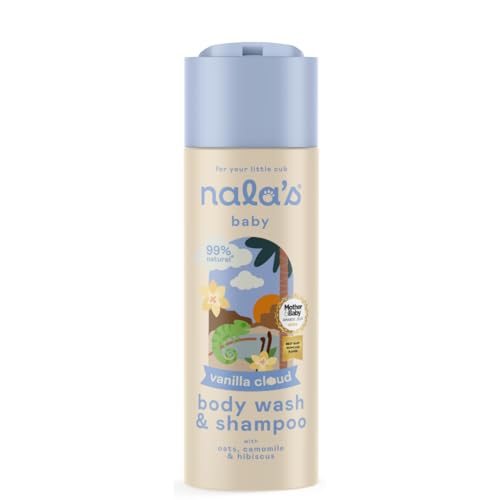 Nalas Baby Body Wash & Shampoo Vanilla Cloud | Allergen-Free Sweet Vanilla Fragrance | 99% Natural | Dermatologically-tested and Paediatrician-approved | Tear-Free | Vegan | 200ml | Nalas Baby