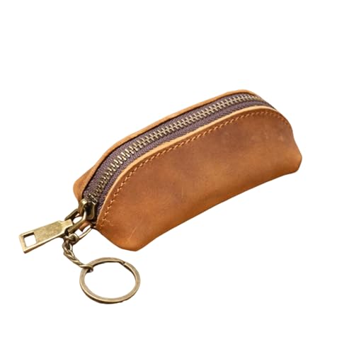 Vintage Leather Coin Purse Basic Zip Wallet Credit Card Case Key Pouch Male Cash Change Holder Business Wallet Presents